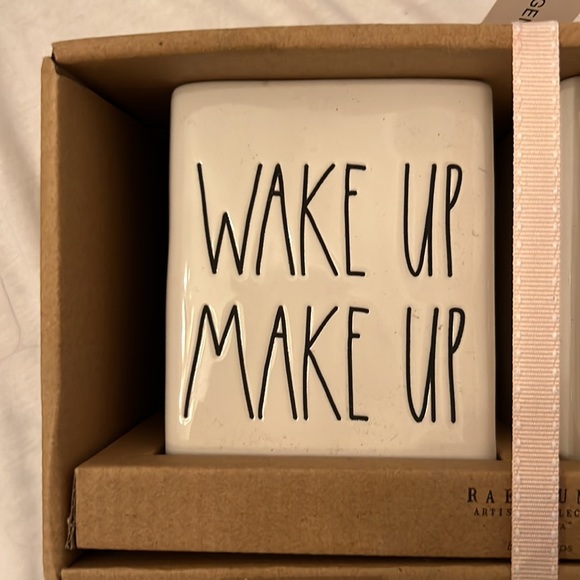 Rae Dunn Artisan collection NWT wake up make up organizer vanity brush holder - Picture 3 of 5